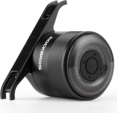 ROCKBROS Luz trasera de bicicleta, luz trasera para bicicleta, 5 modos, recargable tipo C, 1 oz, ligera, IPX5, luz trasera de bicicleta de aleación