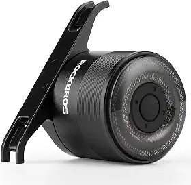 ROCKBROS Luz traseira de bicicleta, luz traseira para bicicleta, 5 modos, recarregável tipo C, leve, IPX5, lanterna traseira de bicicleta de liga de alumínio para passeios noturnos