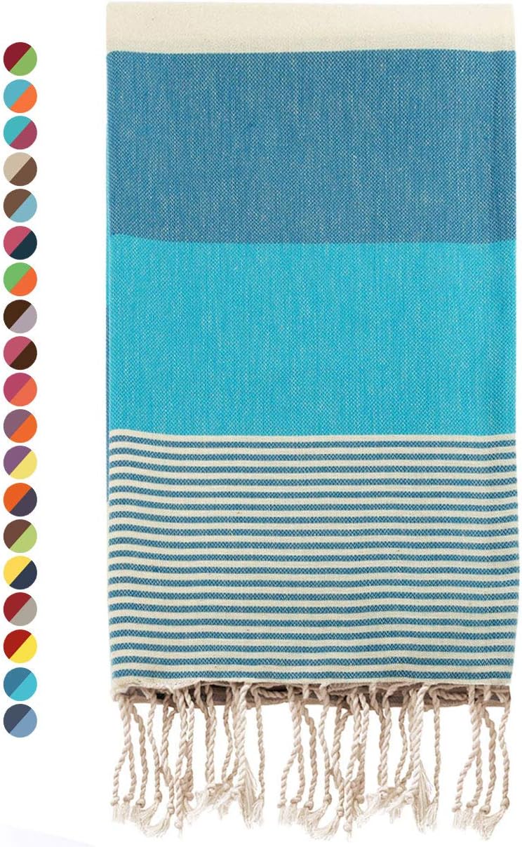 Turkish Towel Peshtemal Bathrobe for Hamam Spa Pool Massage Sauna Beach Yacht Gym Fitness Kitchen Yoga Baby Towel Picnic Blanket 100% Cotton Table Throw Sarong Kikoy Fouta