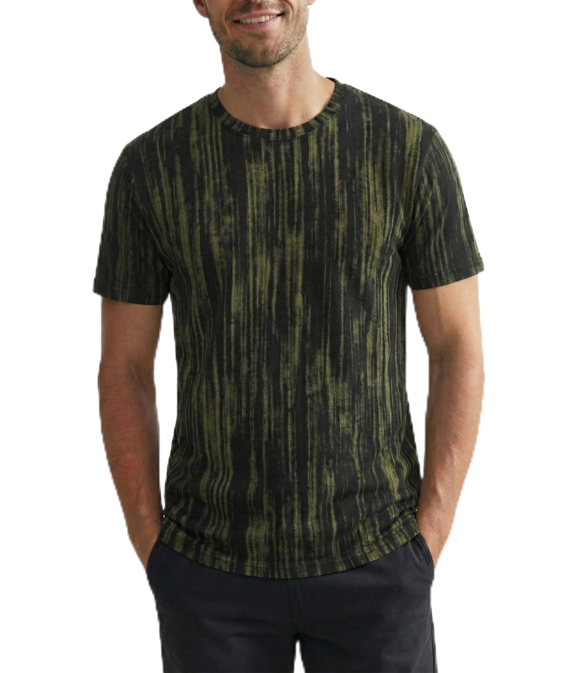 JEEGAL Herren T-Shirt Rundhals, 95% Baumwolle 5% Elasthan, Regular Fit Kurzarm Shirt mit Print, bequemes Männer Basic Shirt für Alltag Freizeit Sommer