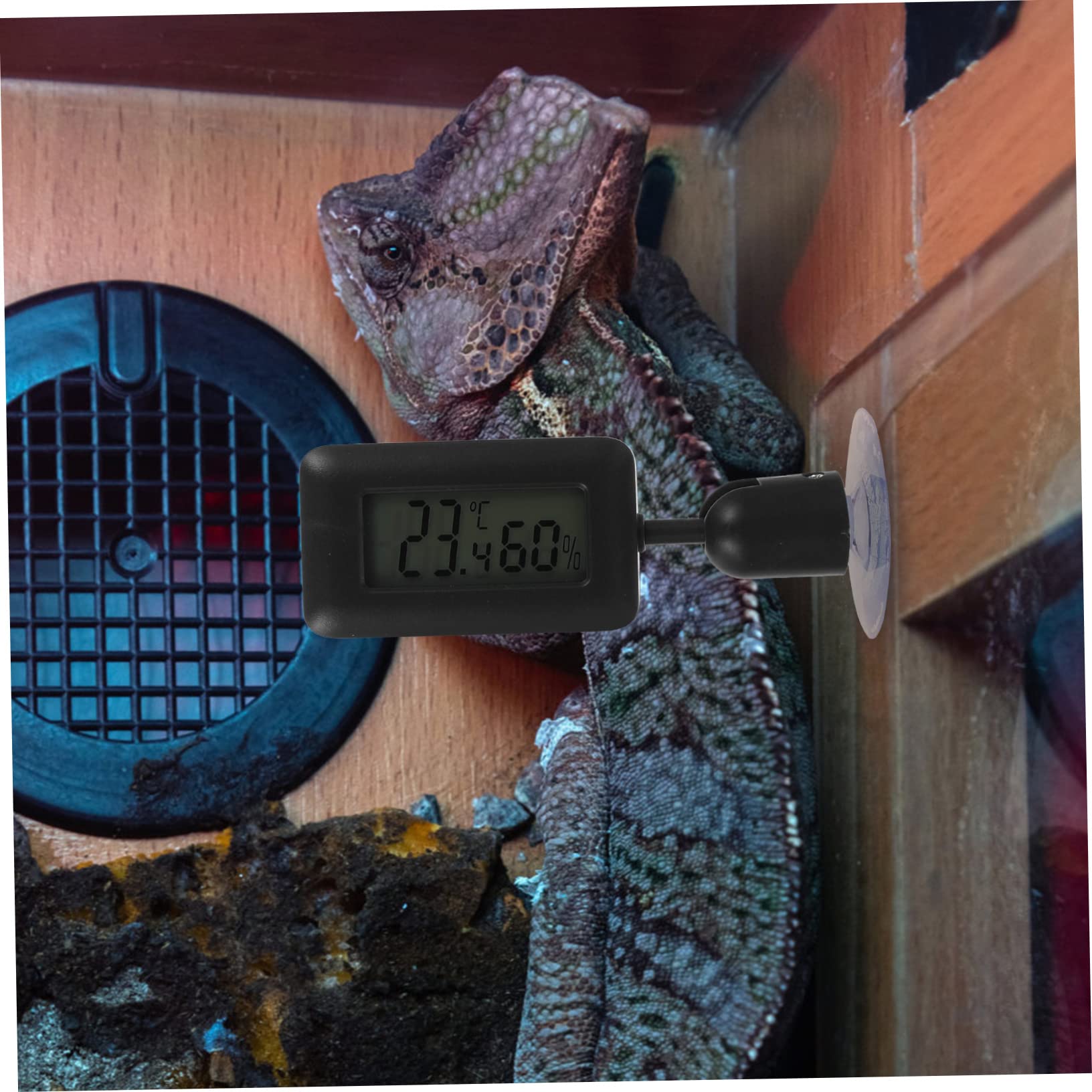 Didiseaon 3 Uds Higrómetro De Reptiles Terrario De Reptiles Monitor Digital De Temperatura Medidor De Temperatura Digital Mini Reptisoil Termómetro Digital Para Reptiles Chip