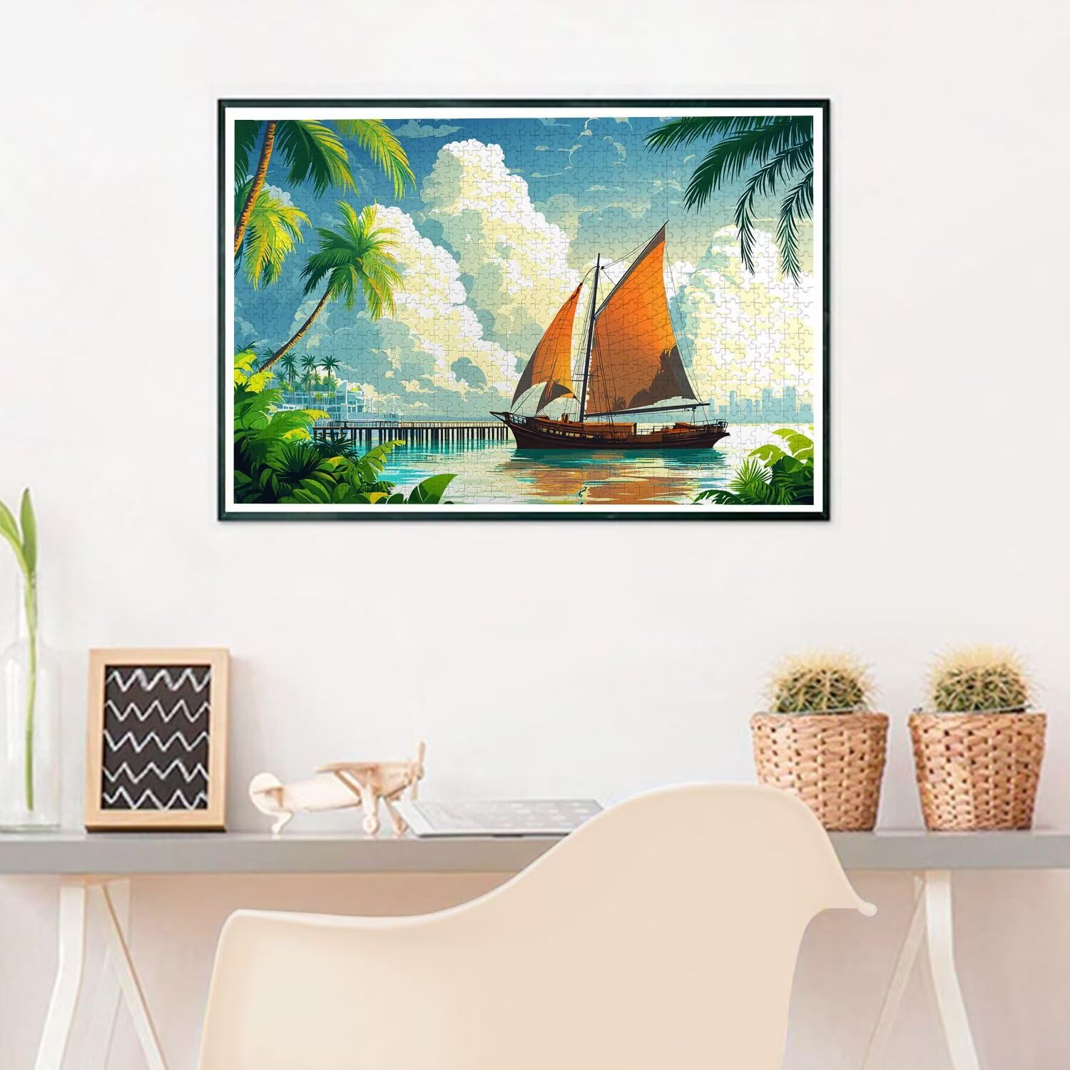 Puzzle 3000 sztuk dla dorosłych, drewniane łodzie puzzle dla dorosłych, trudne drewniane łodzie łamigłówki, rodzinne gry edukacyjne, łamigłówki z pudełkiem na prezent do dekoracji domu prezent dla