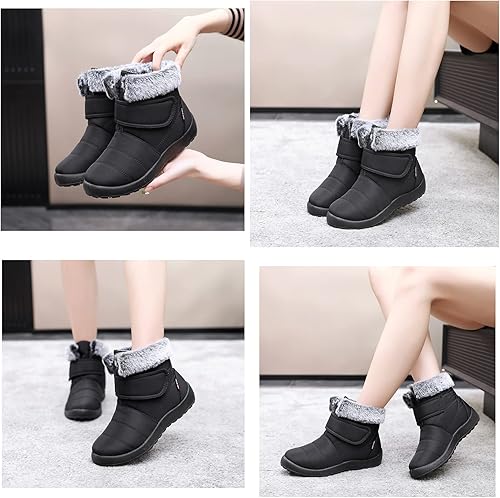 Miniatura 6 de Botas de invierno para mujer, botas de nieve para mujer, botas de nieve para mujer, botas de invierno para mujer, botas de nieve impermeables para