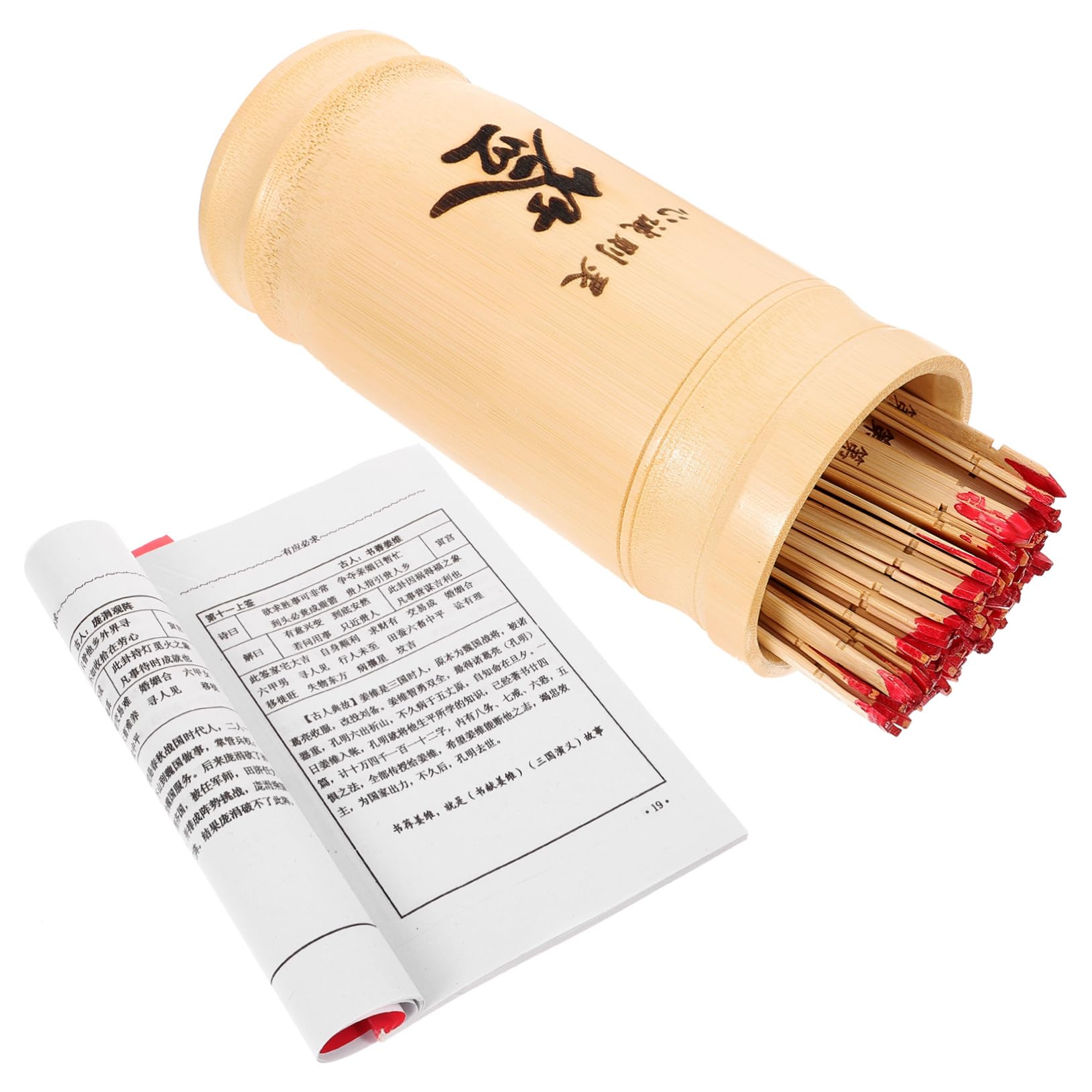 CIYODO Chinese Divination Sticks Kit Wood and Paper Buddhist Use