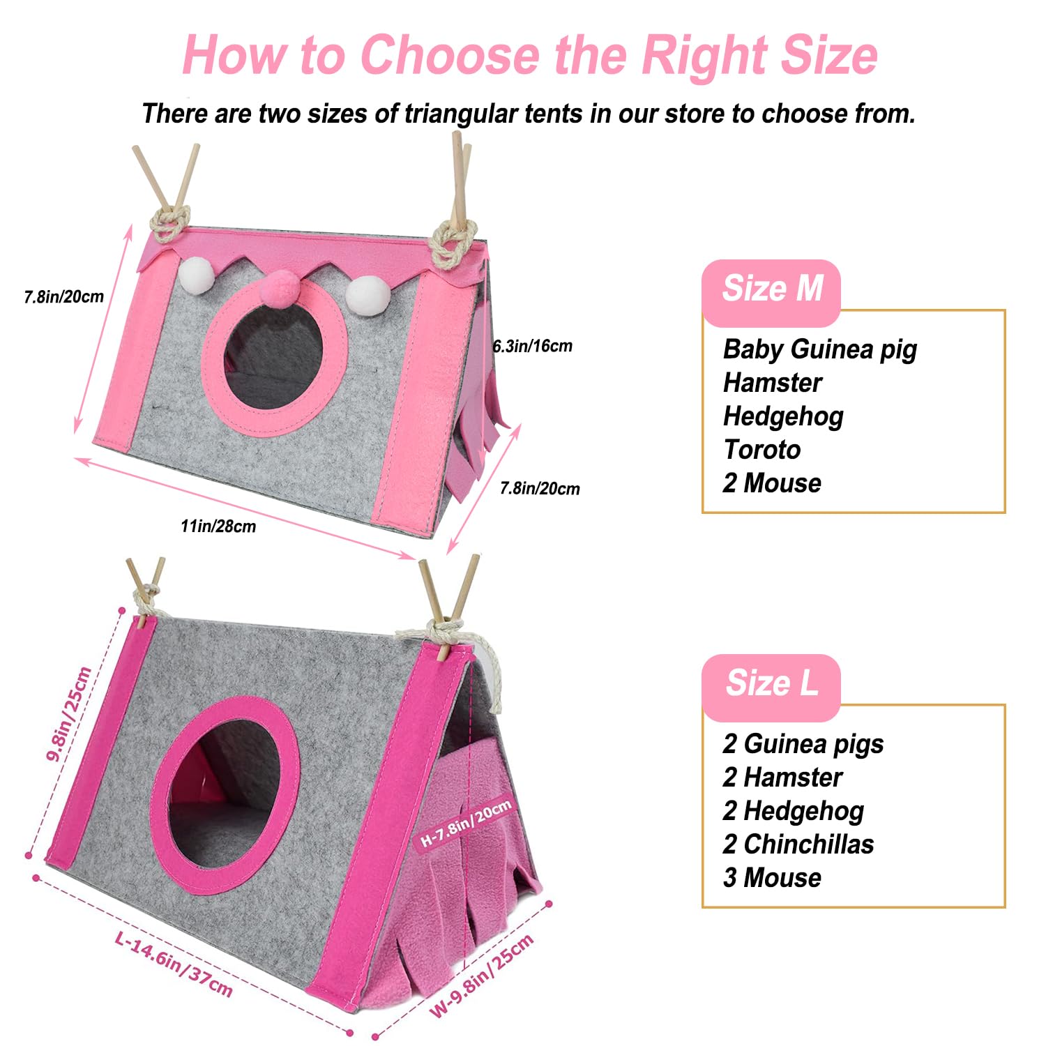 Tenda Per Criceti E Piccoli Animali - Nido Morbido Per Cavie, Cincillà E Conigli - Foto 3