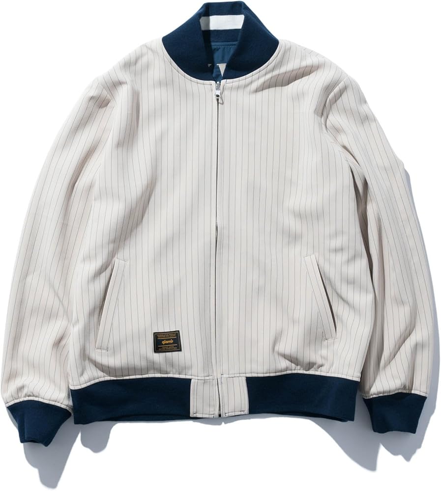 Amazon | [グラム] NY stadium JKT GB0118/JKT01 3 NAVY×WHITE