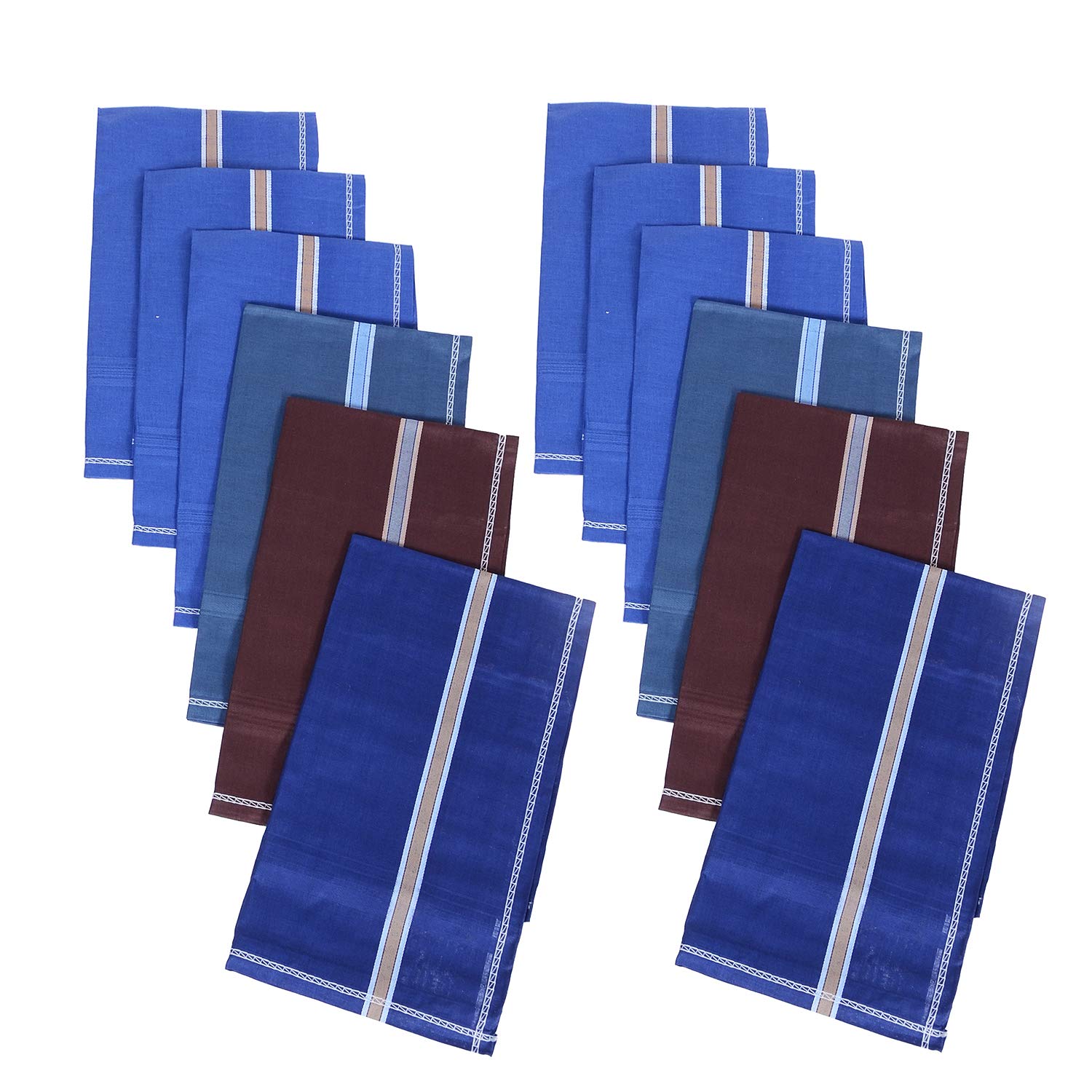 Kuber Industries Cotton 12 Piece Men's Handkerchief Set - Multicolour (CTKTC05652), standard-image-12