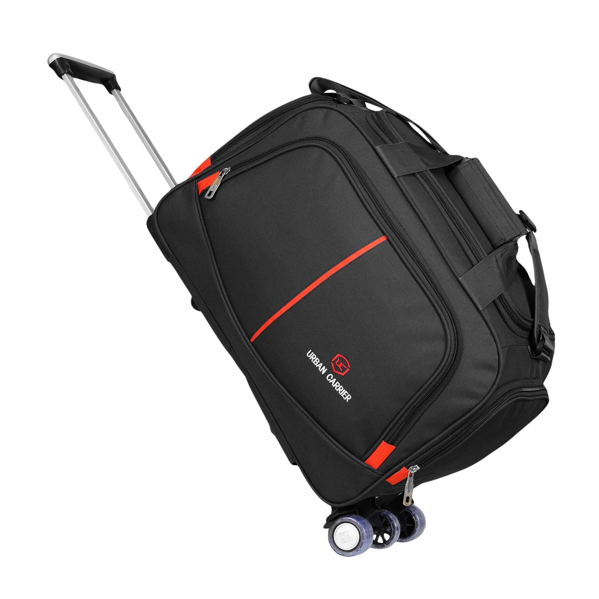 Urban Luggage Duffel Trolley Bag with Wheels | Polyester | 60 L | Black | Expandable | Lightweight | Travel & Luggage-picture-36