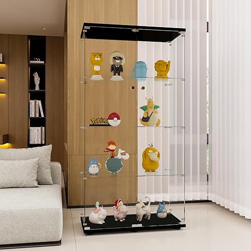 Miniatura 12 de Curio - Vitrina de cristal para coleccionables, con 4 estantes de exhibición, 64.2 pies de alto x 16.9 pulgadas de largo x 14.6 pulgadas de ancho,