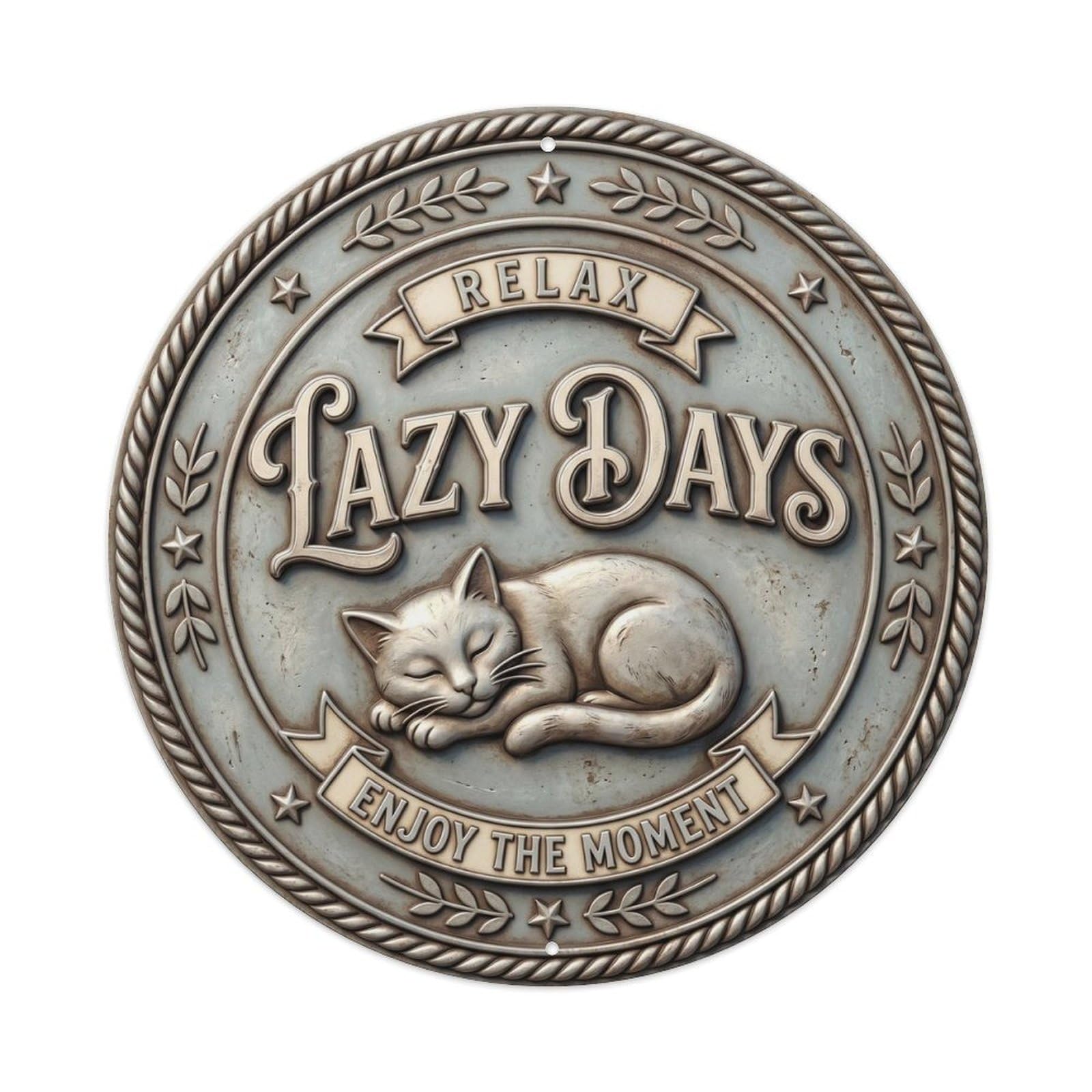 Lazy Days Nostalgic Garage Display Retro Slogans Metal Tin Sign