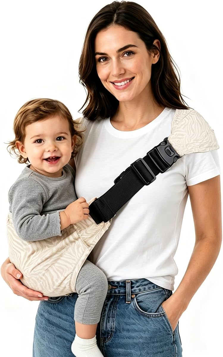Portabebés, portabebés, portabebés ergonómico para recién nacidos y niños pequeños, portabebés suave y ajustable con manos libres, portabebés portátil y transpirable para padres (Moca)