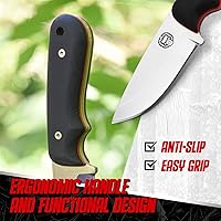 Vista 7 de Redline Fixed Blade Hunting Knife with Ferro Rod and Sheath - Perfect for Outdoor Adventures - Holtzman's Gorilla Survival