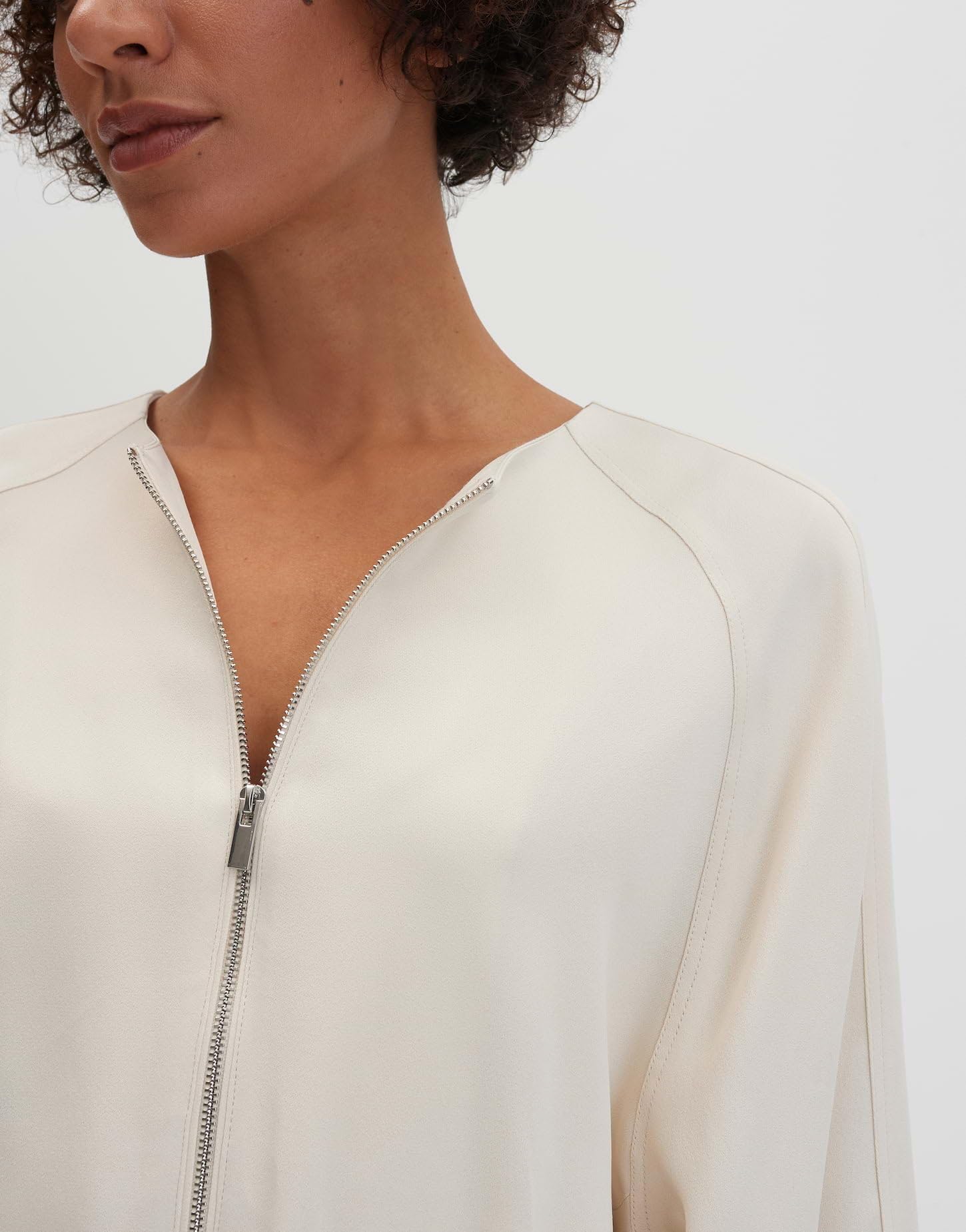 someday Damen Jacke | Leichter Blouson aus fließendem Viskose Crepe