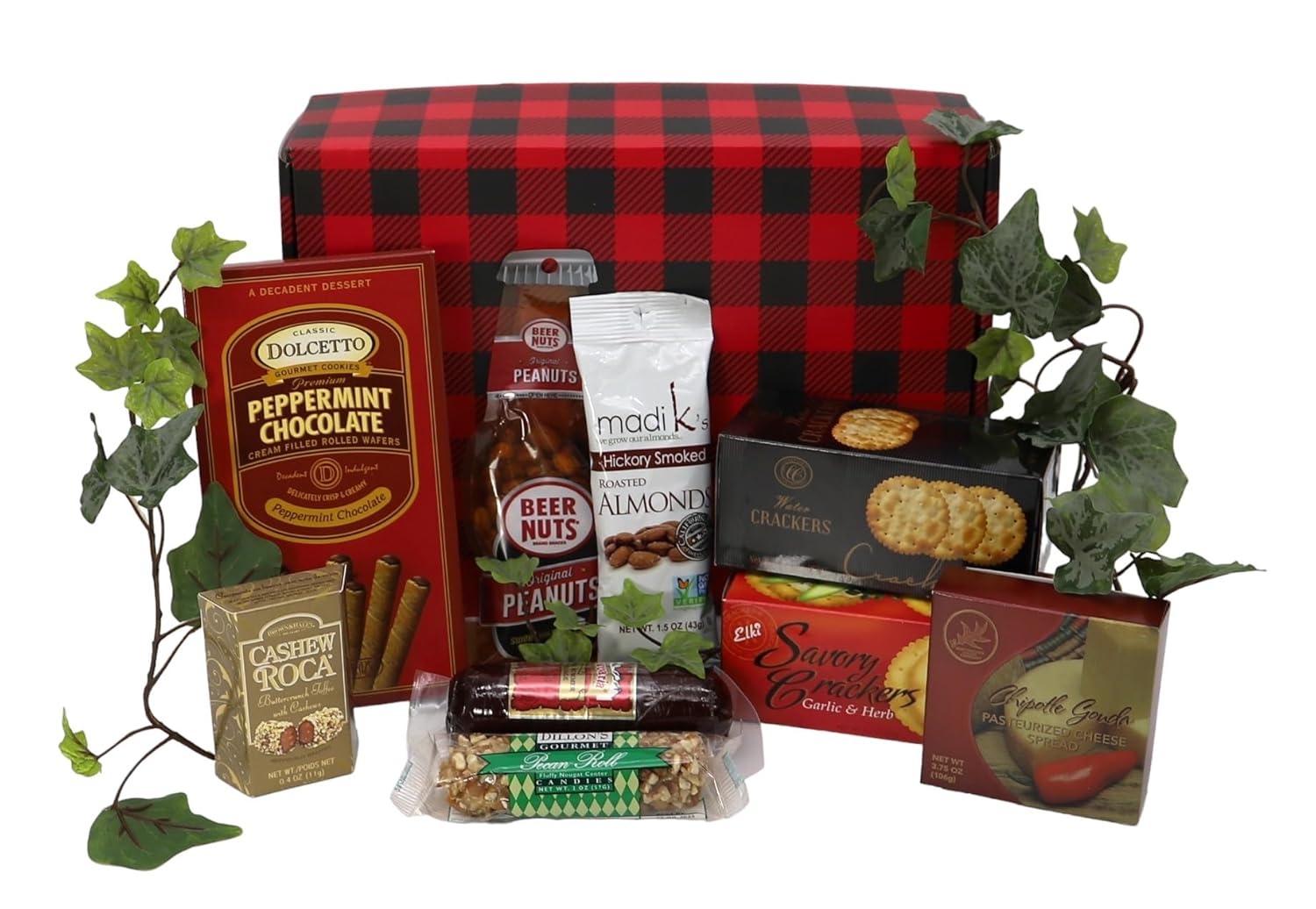 Gift Basket Village Dude Gourmet Snack Box for Men, Cheese and Sausage Gift Set with Crackers, Nuts, Summer Sausage, Cheese Spread, Ideal Birthday Gift for Men – 10 Pcs Set (Pack of 1)