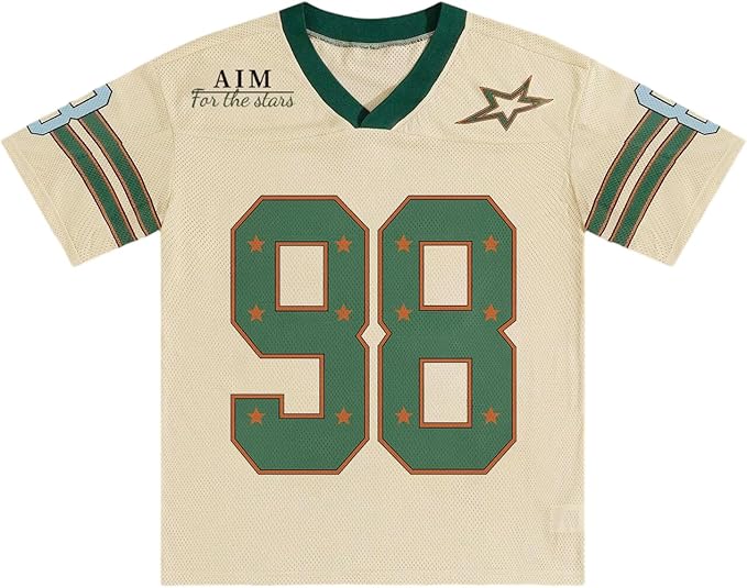 ZDT Mens Jersey Oversized Graphic Tees Print Casual V Neck Tshirts Streetwear Summer Top