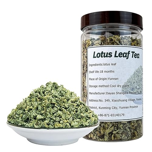Té de hojas de loto de 3.52 onzas con fragancia de loto té denso de hojas de loto secas té de hierbas 3.53 oz