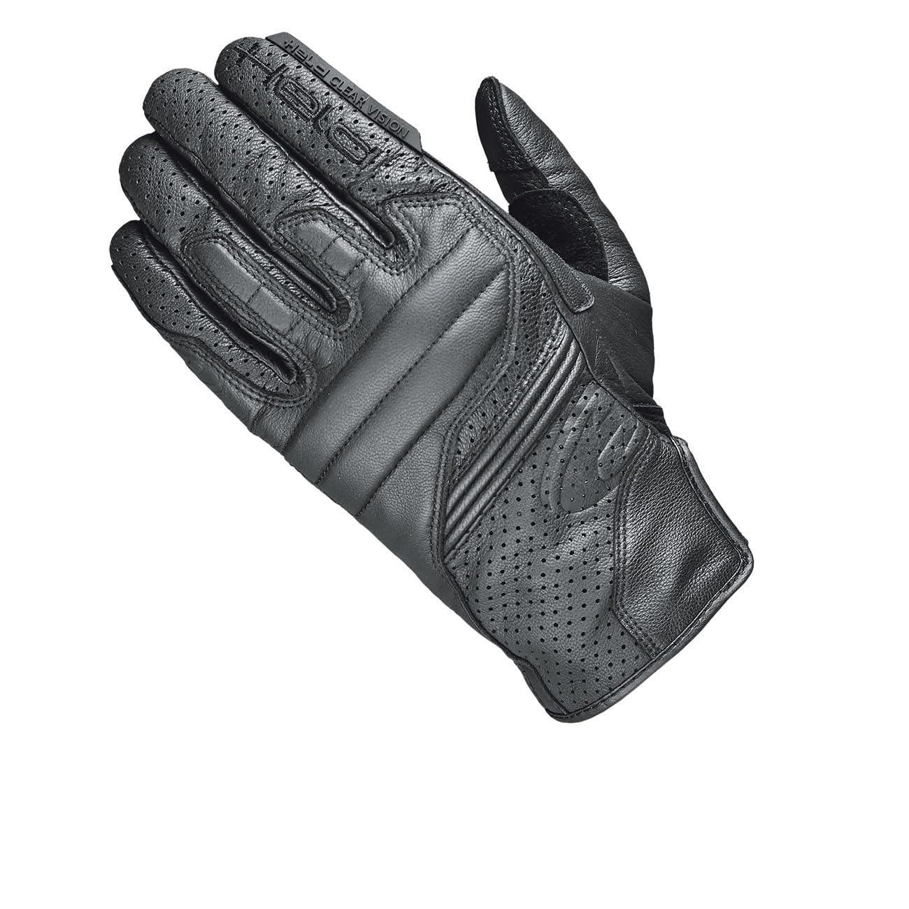 Held Rodney II - Urban Motorrad Handschuhe Herr - Leder Motorradhandschuhe Herren Sommer mit Knöchelschutz CE Zertifiziert - Smartphone Touchscreen Bedienung, Coolmax Futter - Schwarz, Größe 11 | Stretch-Einsätze