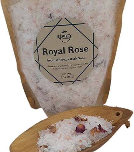 Miniatura 2 de Organic Rose Aromatherapy Bath Salt, All Natural Hydrating Bath Soak with Essential Oils, Himalayan Pink Salt, Epsom Salt and Organic Rose Petals