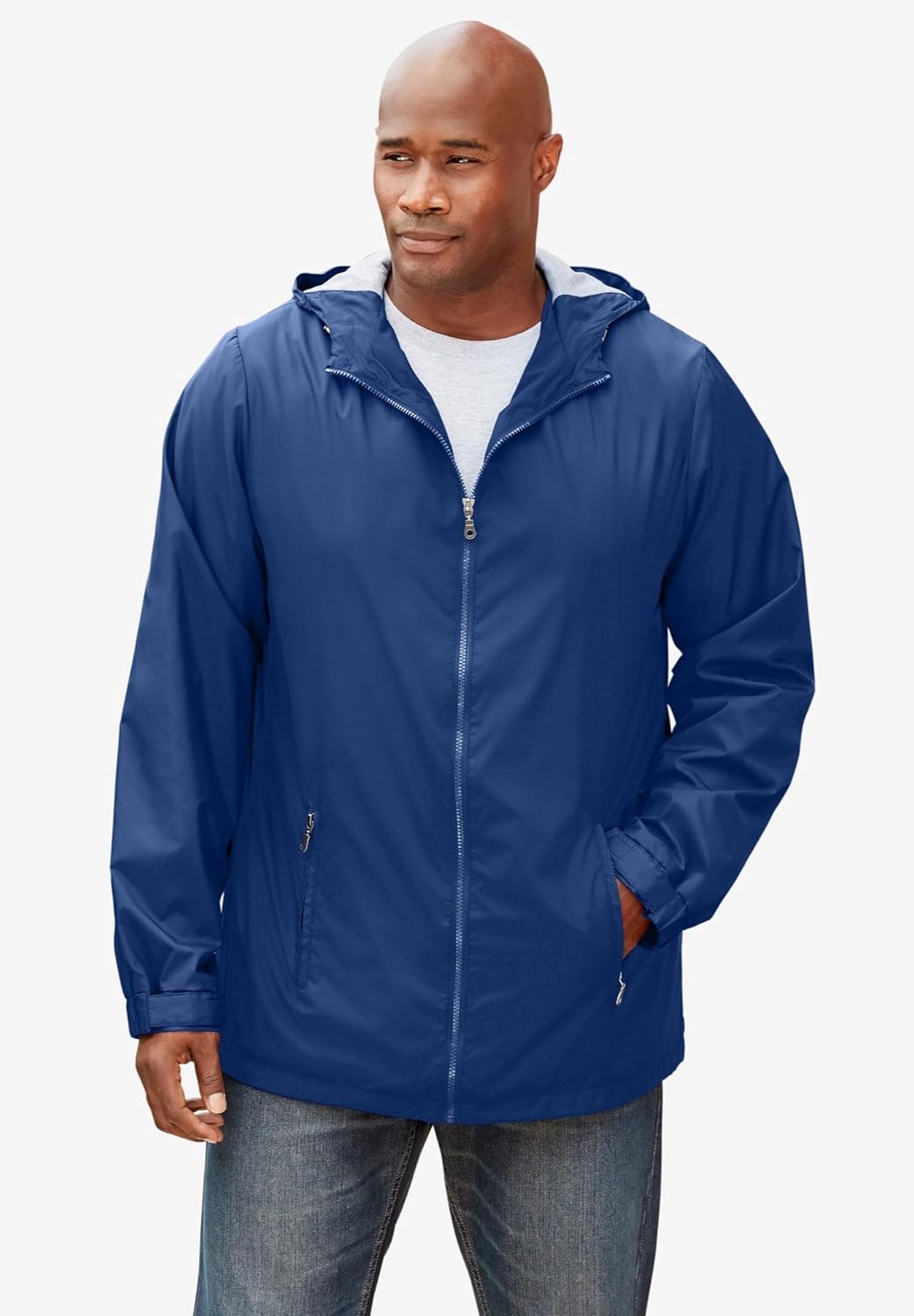 KingSize Men's Big & Tall Jersey-Lined Windbreaker