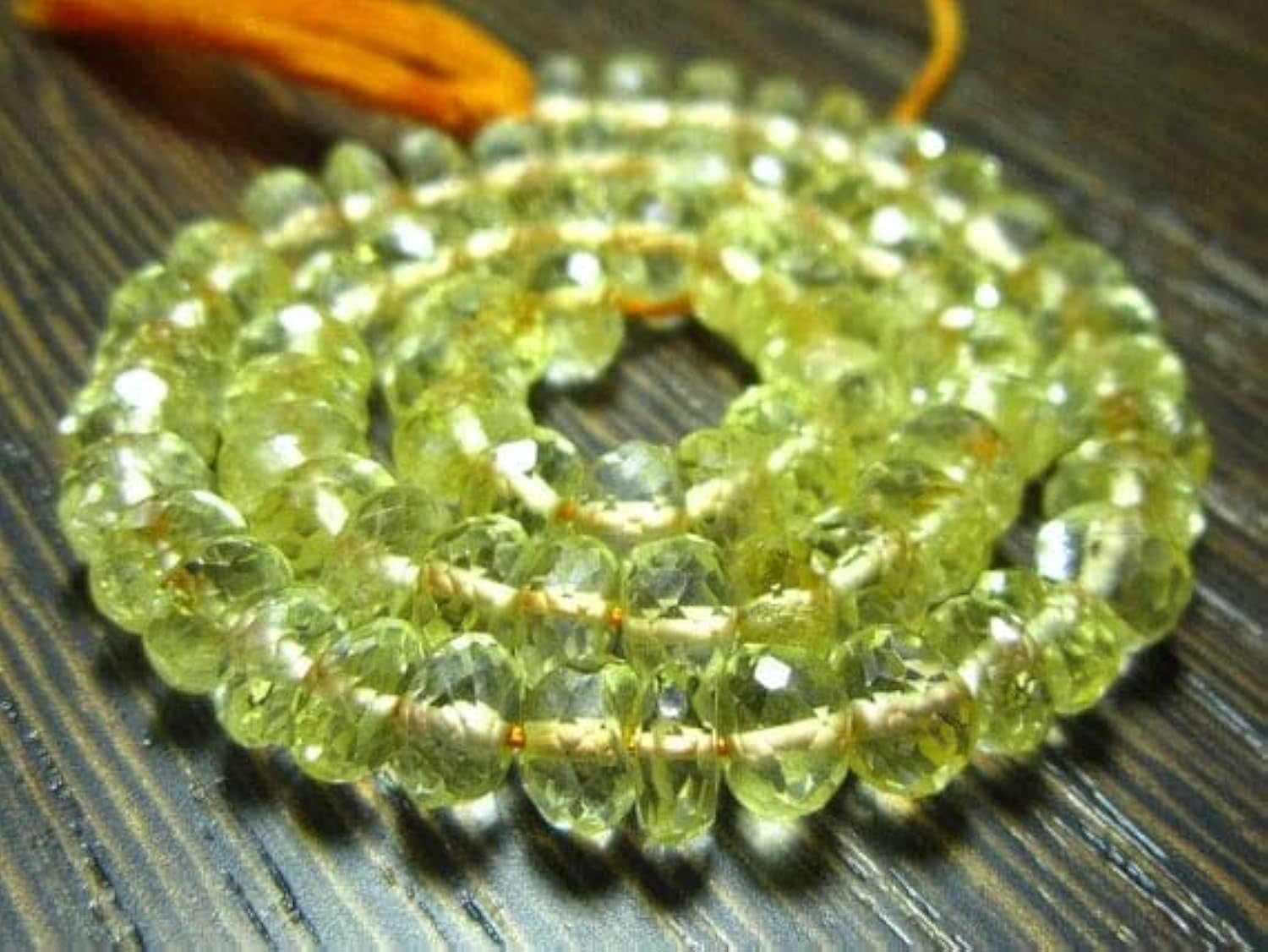 Citrine micro cut rondelles LKBEADS 6mm perles pierres naturelles fil 7 pouces