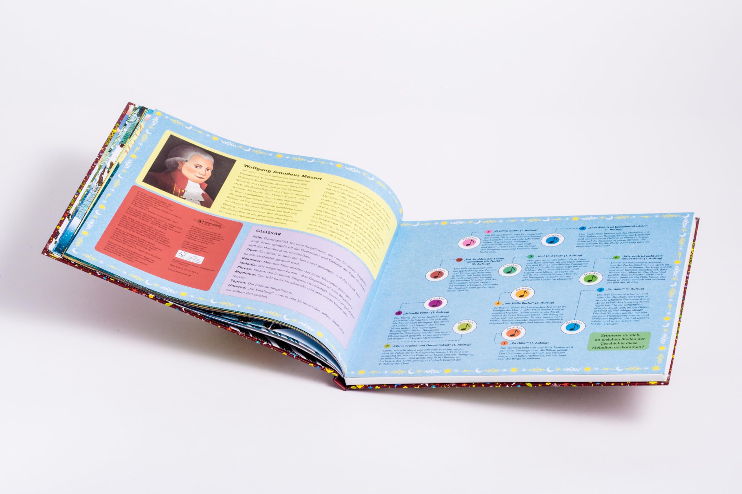 Wolfgang Amadeus Mozart Die Zauberflöte Musik-Bilderbuch zum Hören 10 Soundmodulen