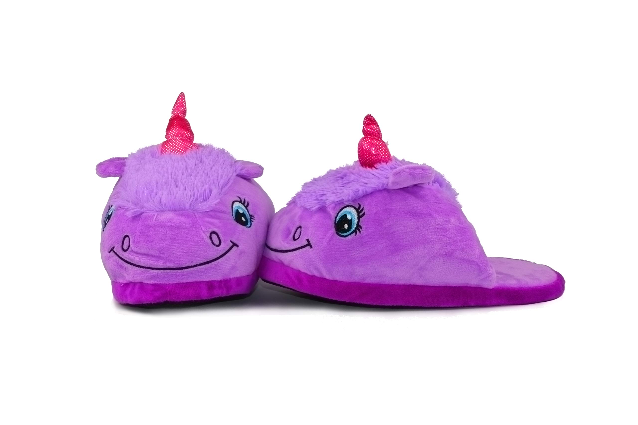3D Unicornio Felpa Suave Calentar Zapatillas Ocio Zapatillas De Estar por Casa,Zapatos Mujer Hombre Niñas Niños Invierno Primavera Peluche