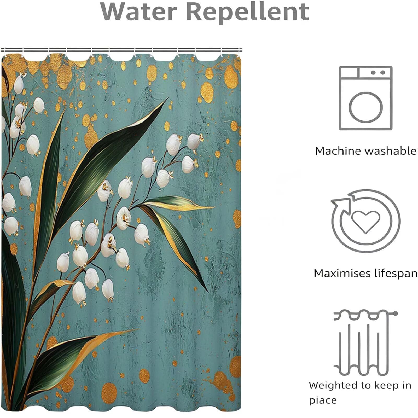 Rideau de Douche Vert, Rideau Douche 200x250cm L-77