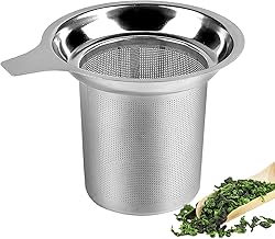 Tea Strainer for Kitchen Utensils Stainless Steel Tea Strainer & Food Grade Coffee Filter - Fine Tea Mesh Strainer for Teapots, Cups, Mugs, and Small Teapots Durable Rust-Resistant Tea Filter
