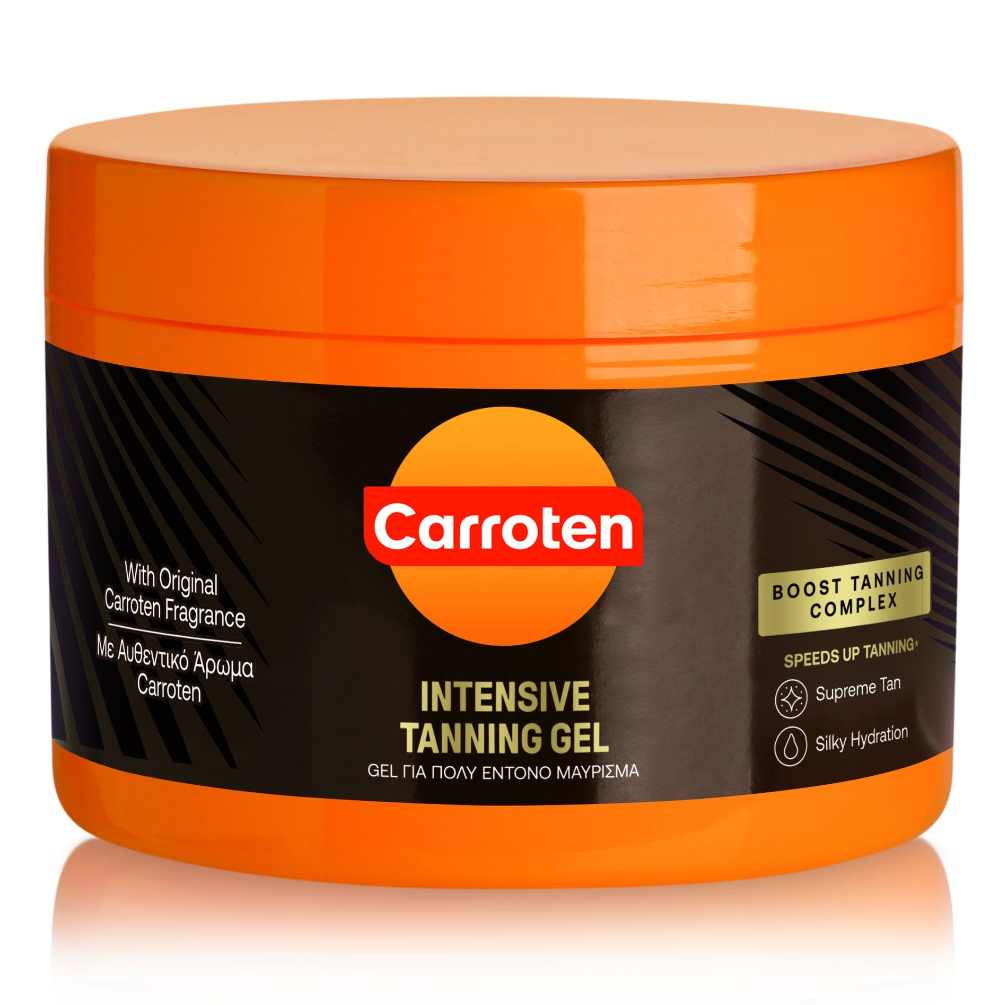 Carroten Intensive Tanning Gel 150 ml - Bräunungsbeschleuniger mit Kokosnussöl und Vitaminen A & E - Carotten Bräunungsgel für schnelle Bräunung