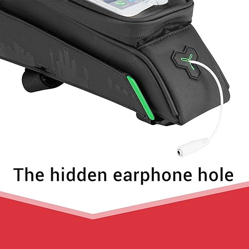 Miniatura 5 de Himiway Bolsa de montaje para teléfono de bicicleta, impermeable, para marco frontal de bicicleta, bolsa de marco para bicicleta, bolsa de tubo