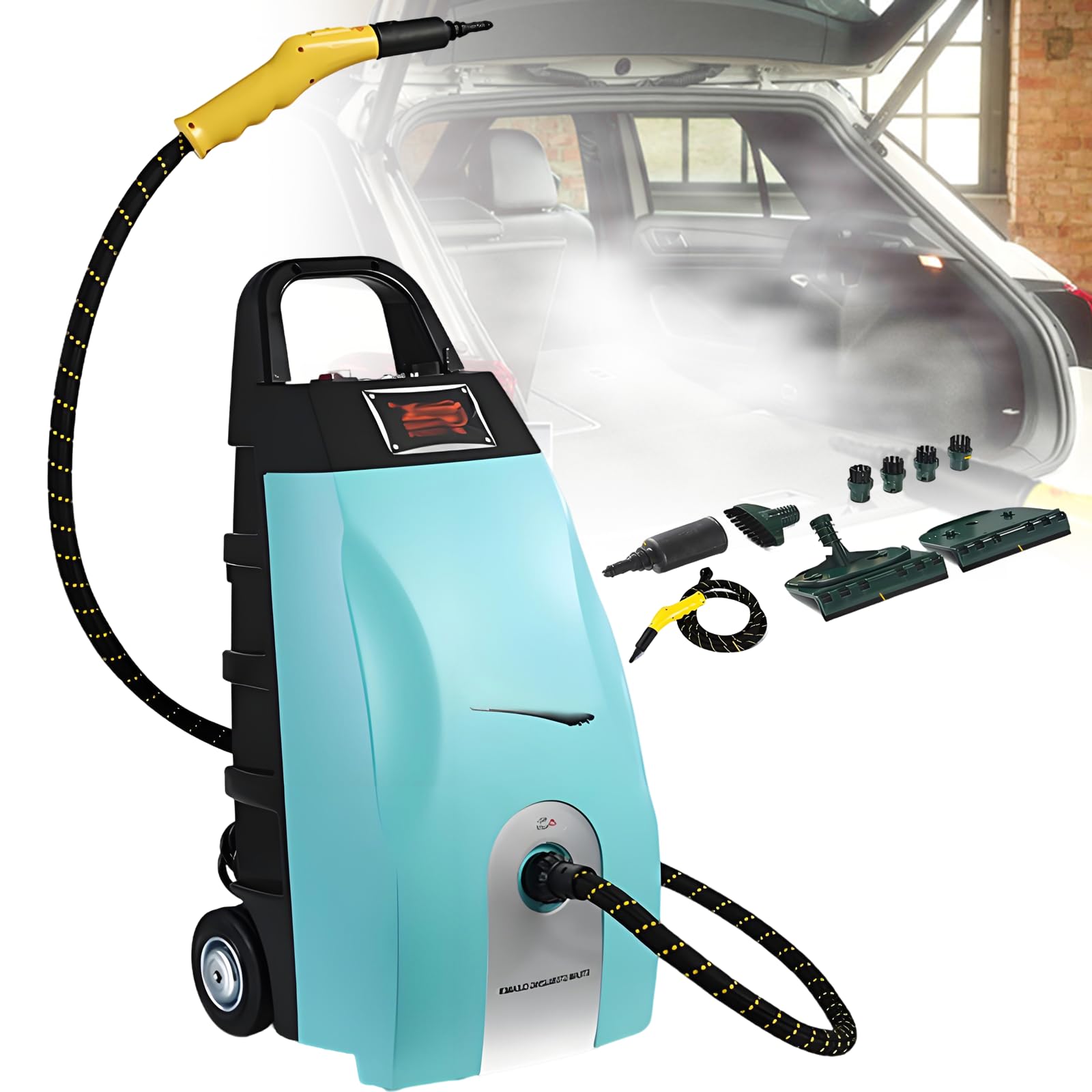 URJWAN Multi-Purpose Steam Cleaner - High-Pressure Continuous Steam Washer for Home, Car, Hotel & AC Cleaning | Heated Carpet Extractor for Home Appliances & Auto Detailing Blue