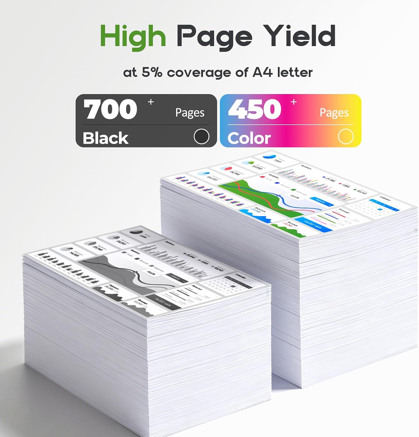 63XL Ink Cartridges Black and Color for HP 63 63Xl Ink Cartridge Combo Pack | Replacement for Hp Ink 63 Work for Envy 4520 Officejet 3830 4650 5258 5255 4655 5200 Deskjet 1112 2130 3630 Printer 2-Pack thumbnail