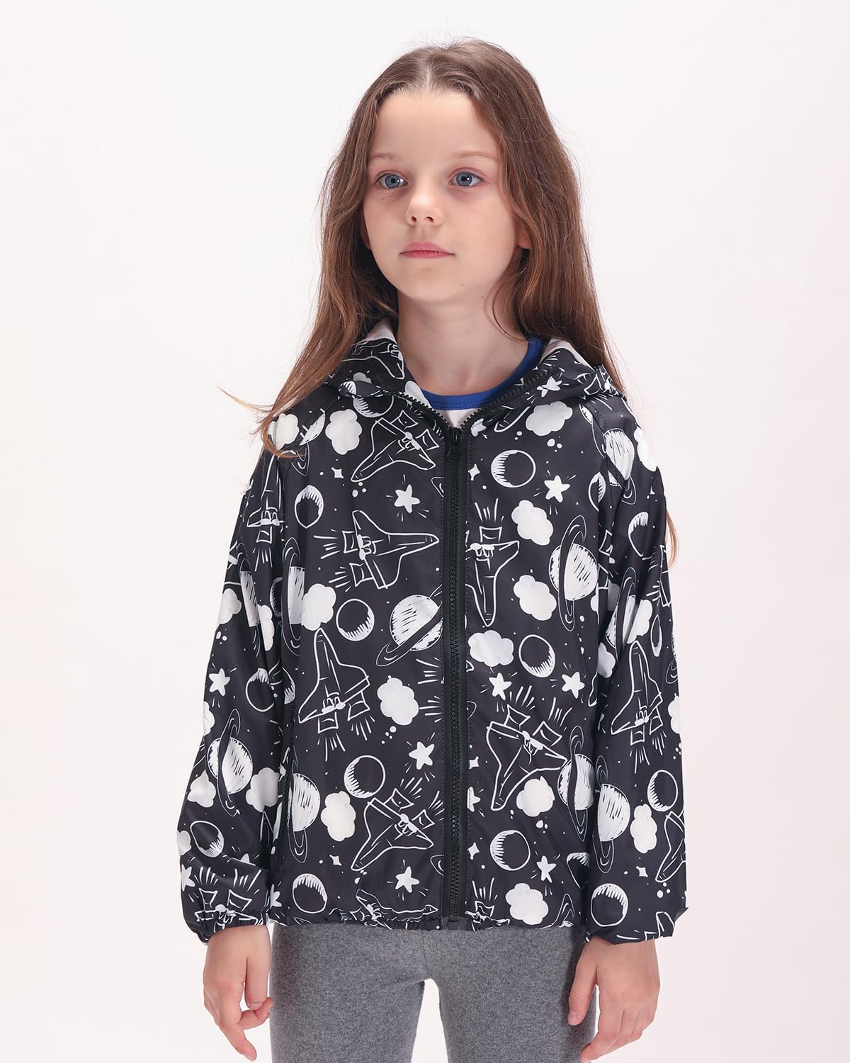 WELAKEN Lightweight Jacket for Girls & Kids Print Water-Resistant Jacket - Image 2