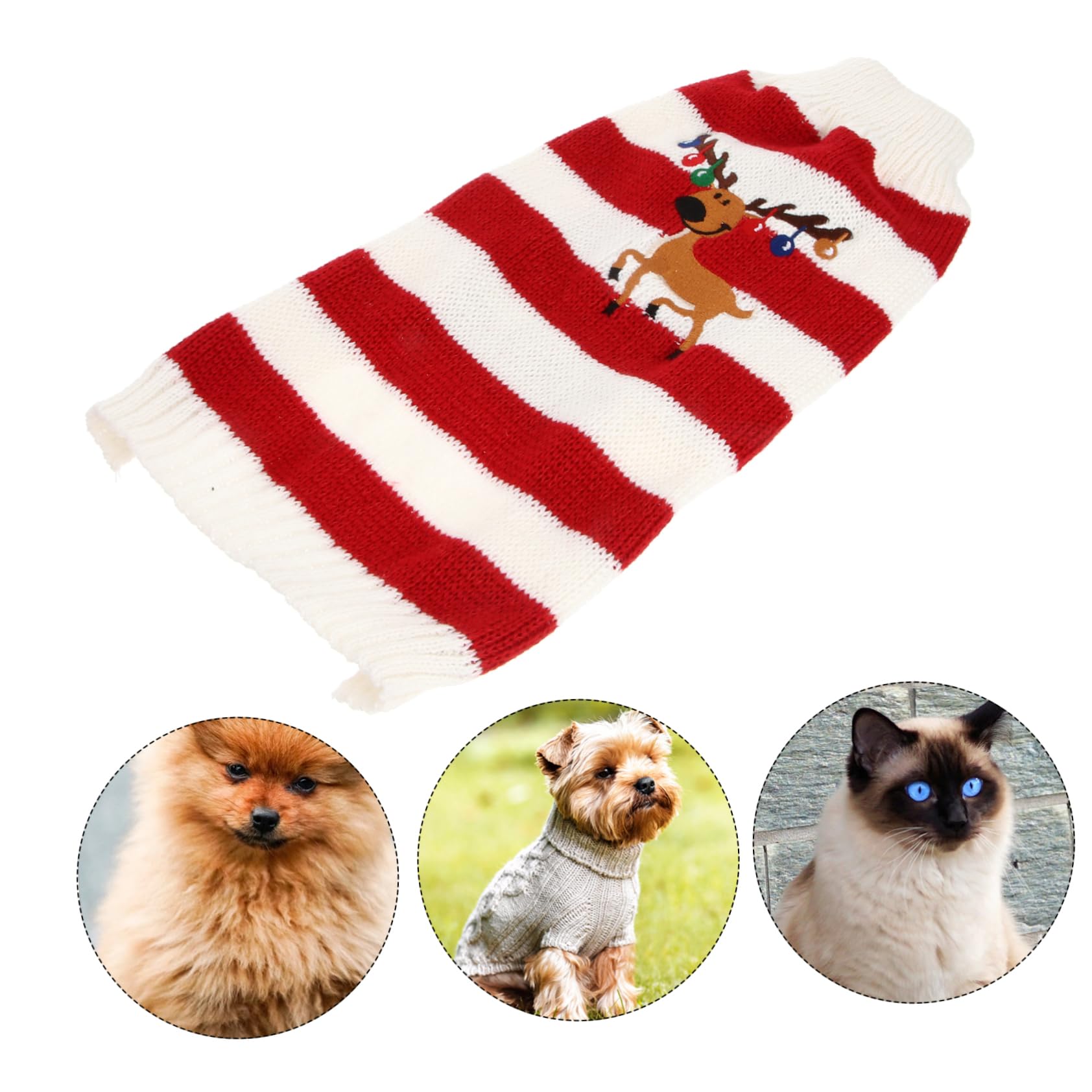 SUPVOX Suéter de Punto para Perros Ropa Navideña para Mascotas Disfraz de Invierno para Perros Suéter de Alce para Cachorros Talla y Ropa para Cachorros