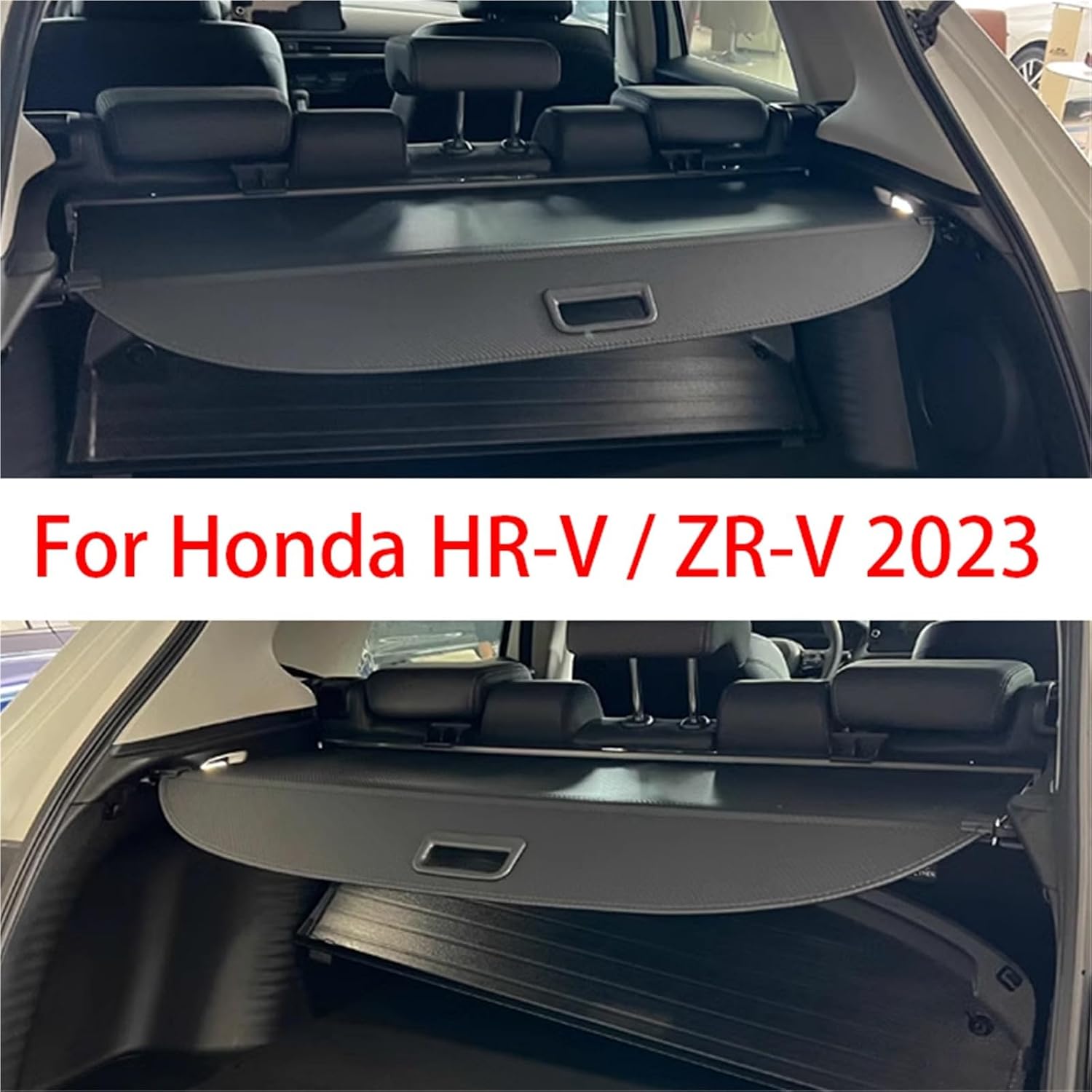 for 2023-2024 Honda HRV/ZRV Cargo Cover Trunk Retractable Parcel Rack Waterproof Shield Privacy Auto Accessories(Carbon Fiber)