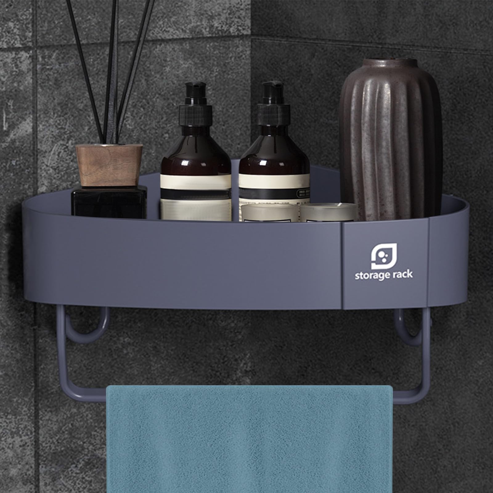 Corner Shower Caddy Shower Organizer Plastic Corner Shower Shelves No Drilling Shower Rack Storage Adhesive Shower Caddy Corner