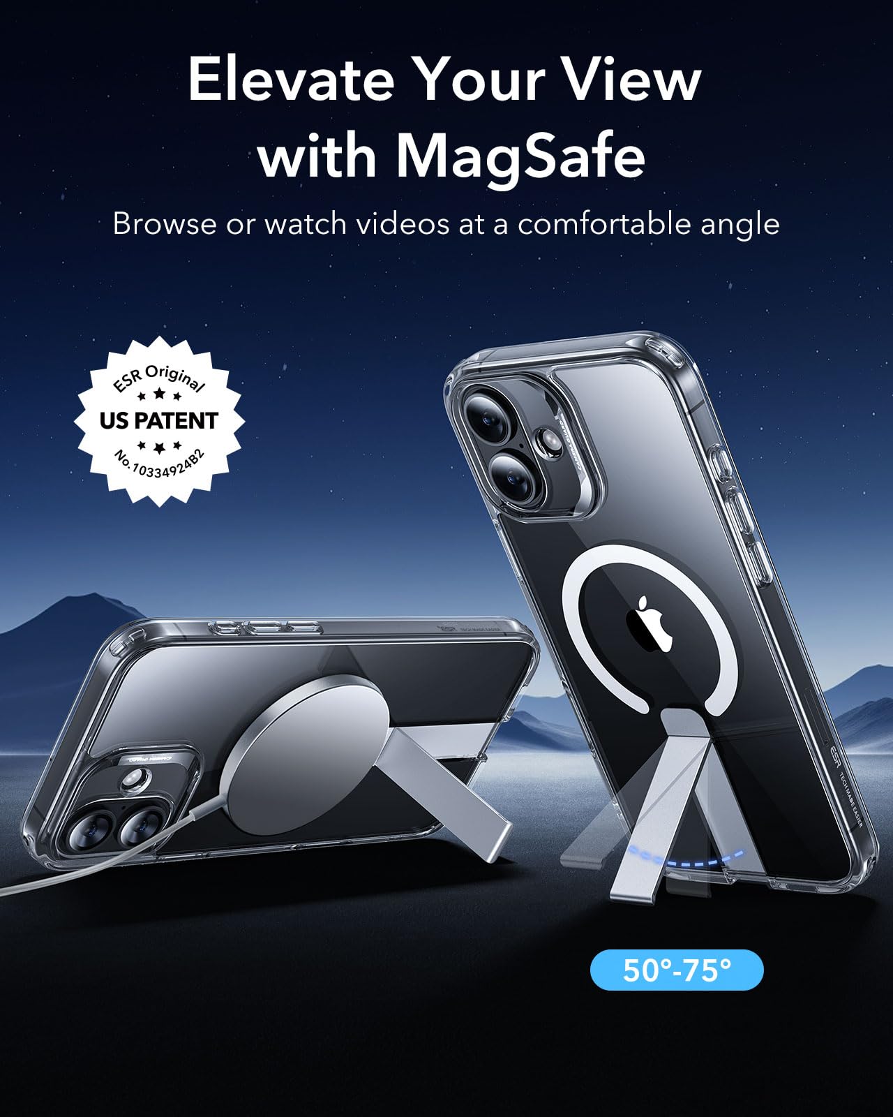 ESR for iPhone 16 Case with Stand, Compatible with MagSafe, Magnetic Kickstand Case for iPhone 16 - Image 2