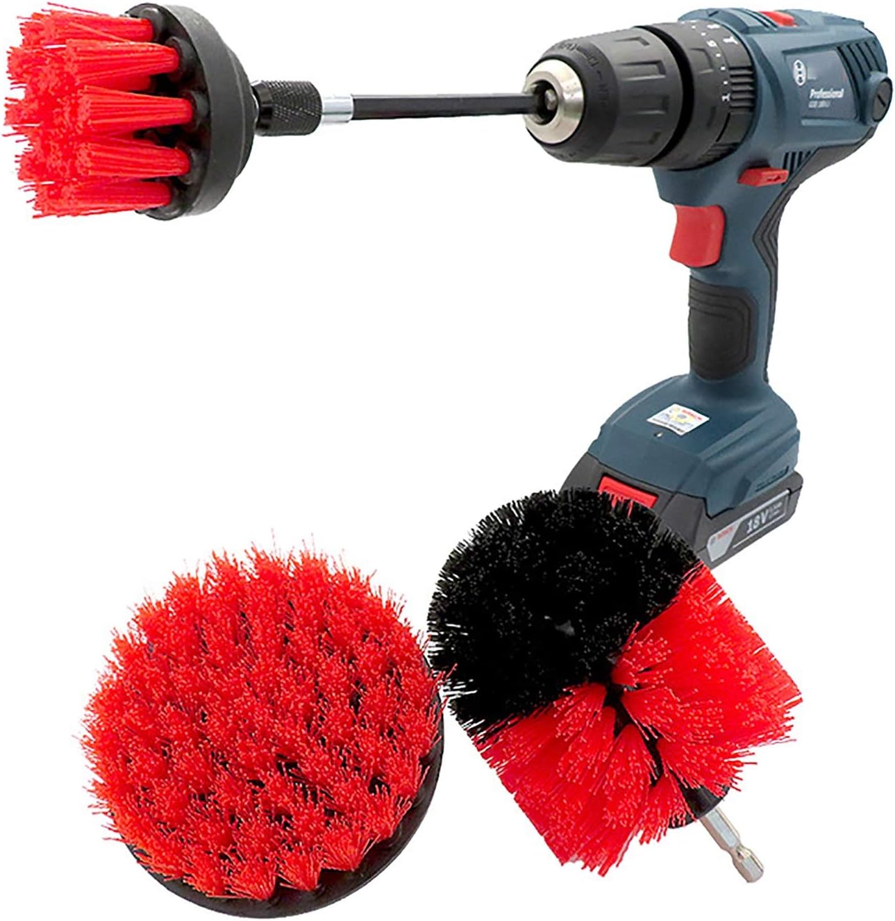 Drill Power Brush Cleaning Tool 4 Piece Scrub Brush Power