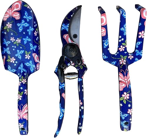 Tijeras de podar, pala grande para tierra, rastrillo de suciedad, aflojamiento y poda diario de jardinería, antideslizantes y duraderas, regalo para