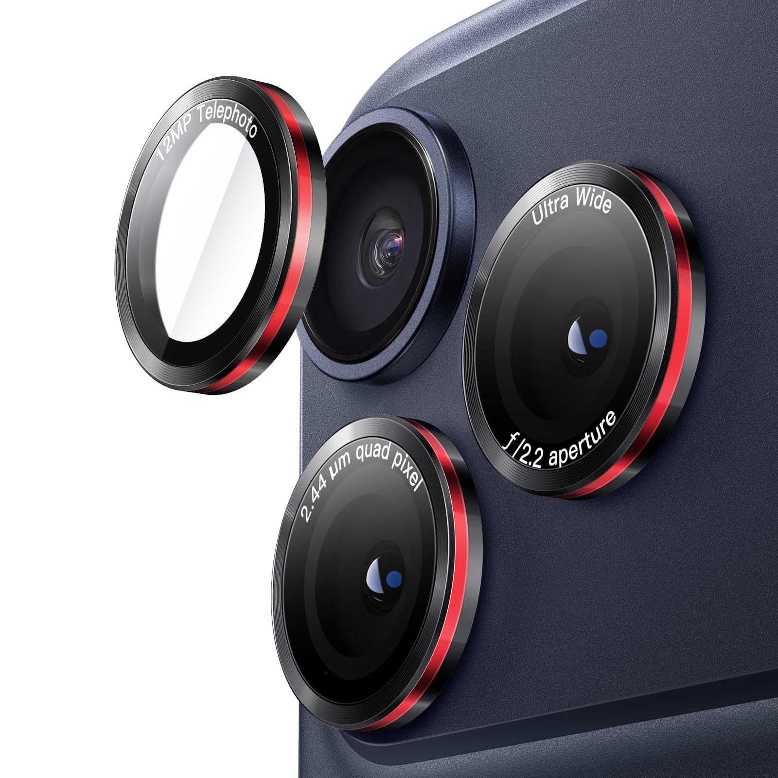 JETech Protecteur D'Objectif De Caméra Pour IPhone 16 6,1 Pouces Et