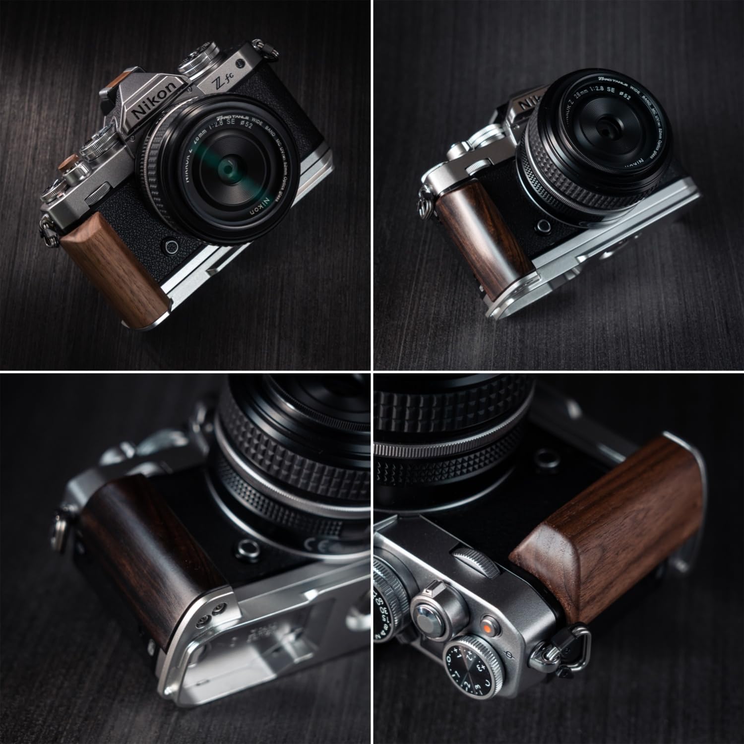 Amazon | Nikon 用 Z fc Zfc 専用 カメラウッドグリップ 高級檀木材