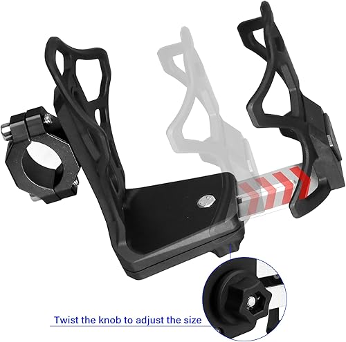 Miniatura 4 de Portavasos antirrobo para motocicleta, se adapta a botellas de 2.1 a 3.7 pulgadas de diámetro, tamaño ajustable extra grande para botella de agua de