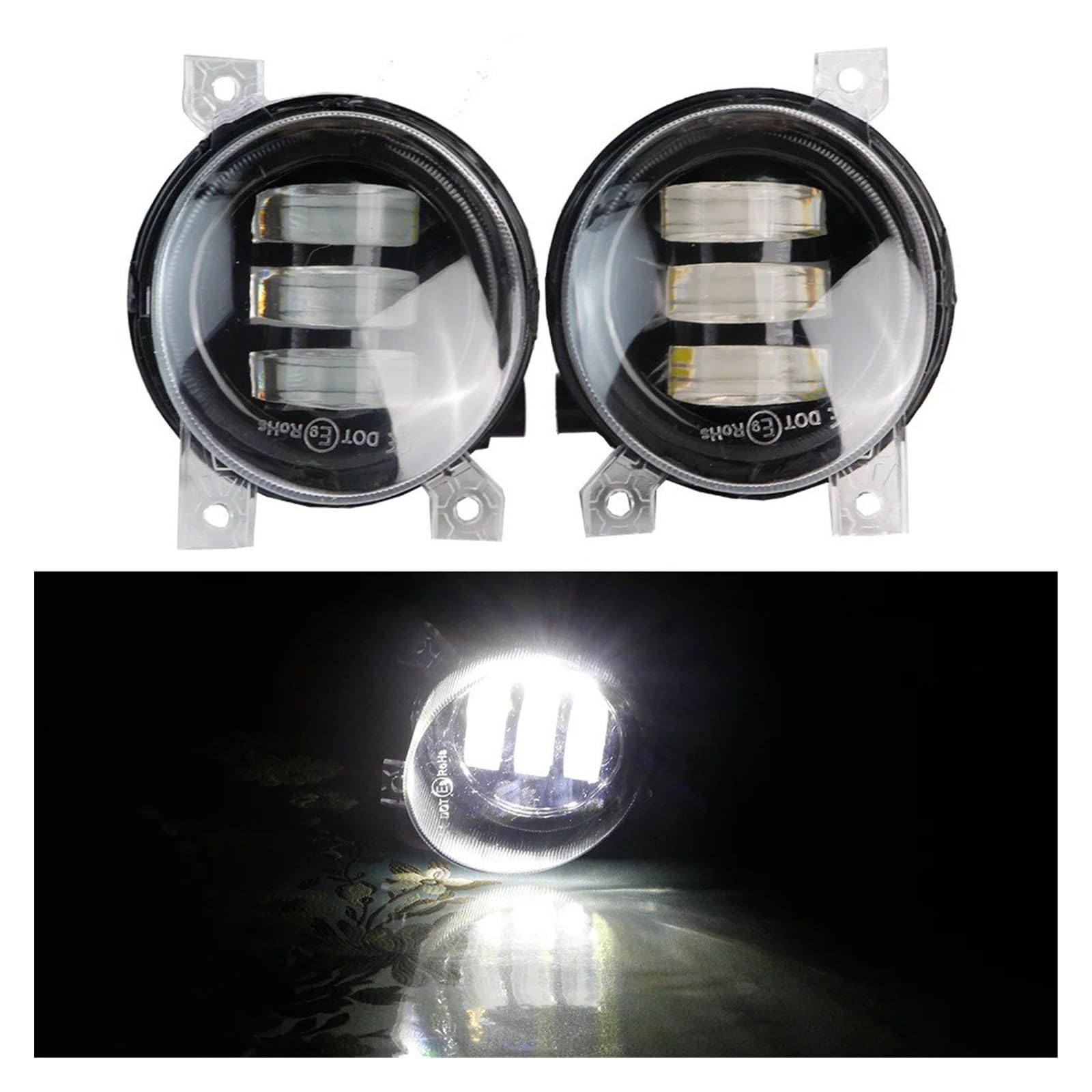 Para VW Para Scirocco 3/III 2008-2014 Canbus Conjunto Lámpara Circulación Diurna Antiniebla Delantera Coche 2 X Luz LED Ojo Ángel DRL Faro Antiniebla