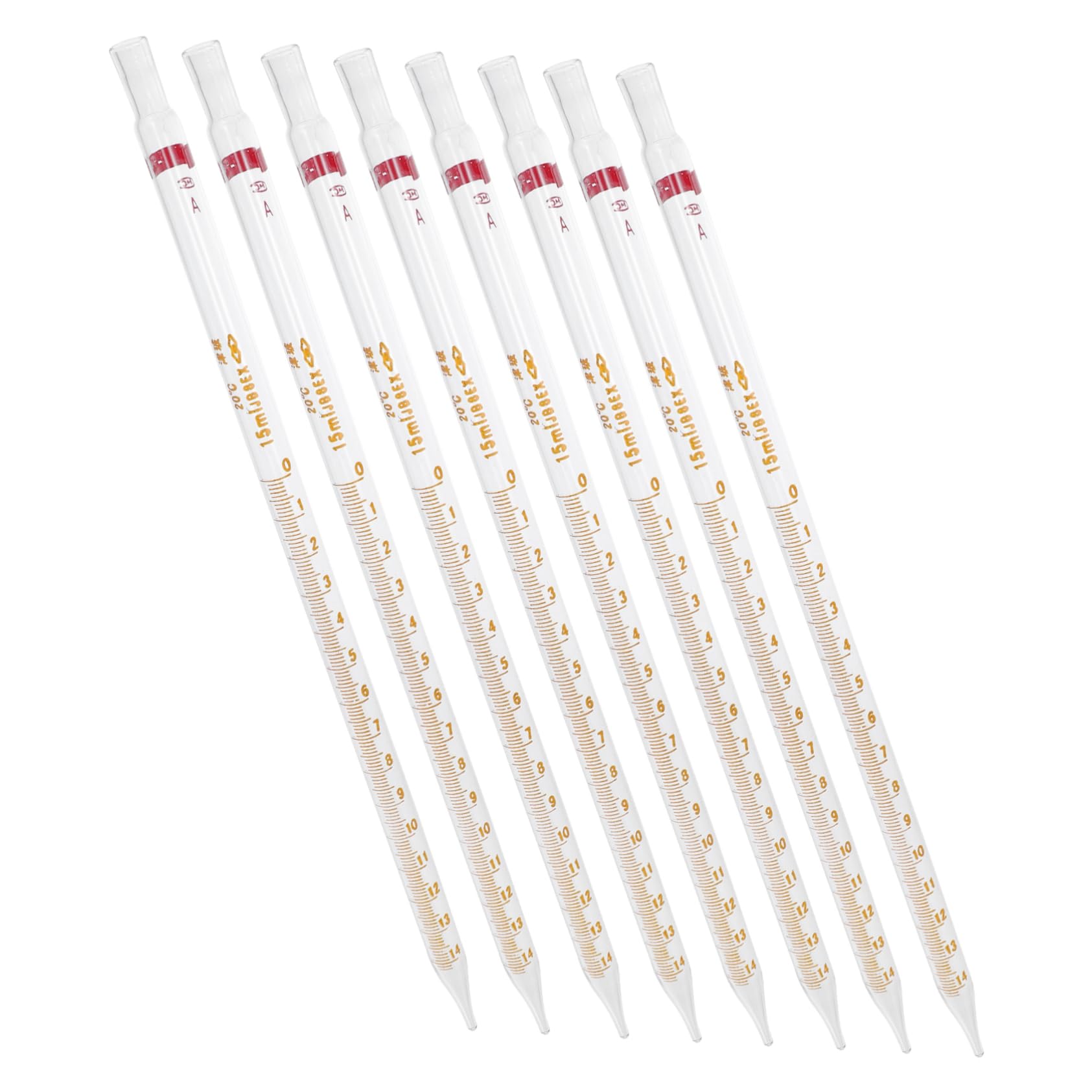 Pipetta Graduata in Vetro da 15ml, 20 Pezzi per Laboratorio | Marcature Facili da Leggere, Misura Accurata, Pulizia Semplice, Formato Portatile Colore Casuale