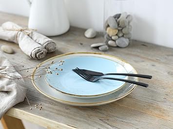 CreaTable Nature Collection Series Crockery Set Dinner Service (Plate Set 12 Pieces Sandic)