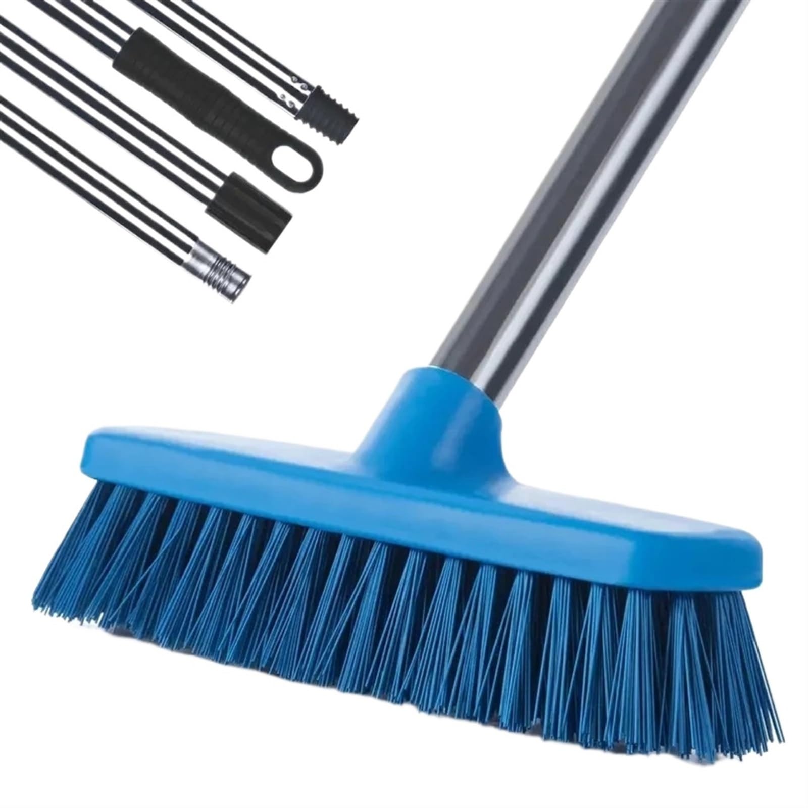 Garden Broom Long Handle Floor Scrub Brushes for Cleaning Shower Stiff Bristle Scrubbing Brush Scrubber Bathroom Tile Floors
