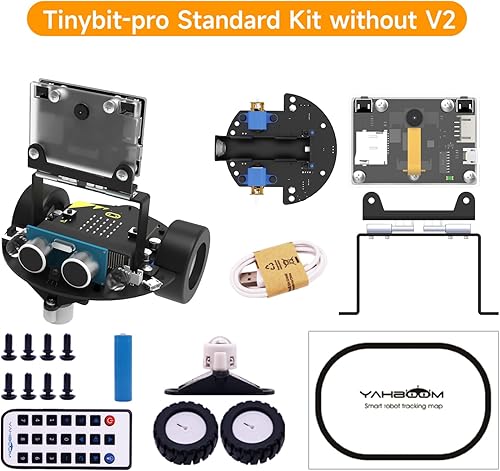 Miniatura 9 de Yahboom Kit robótico de juguete para estudiantes de Microbit Programación Visual Autónoma Conducción Programación Smart Robot Kit Proyectos STEM