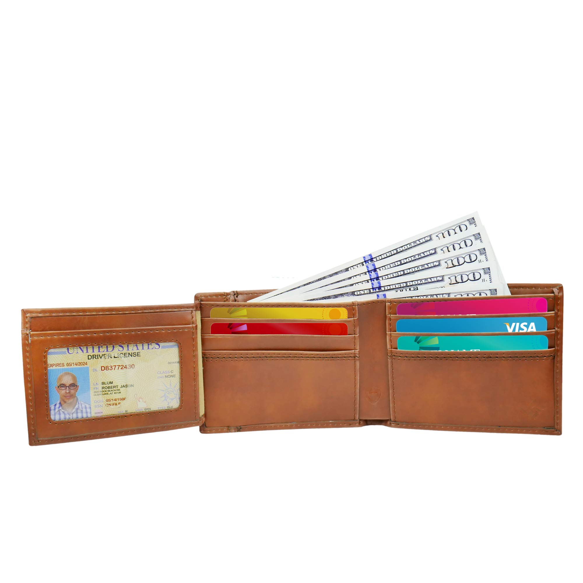 OW-Travel Portafoglio RFID Porta Monete con Protezione Contactless RFID (Nero) Portafogli con