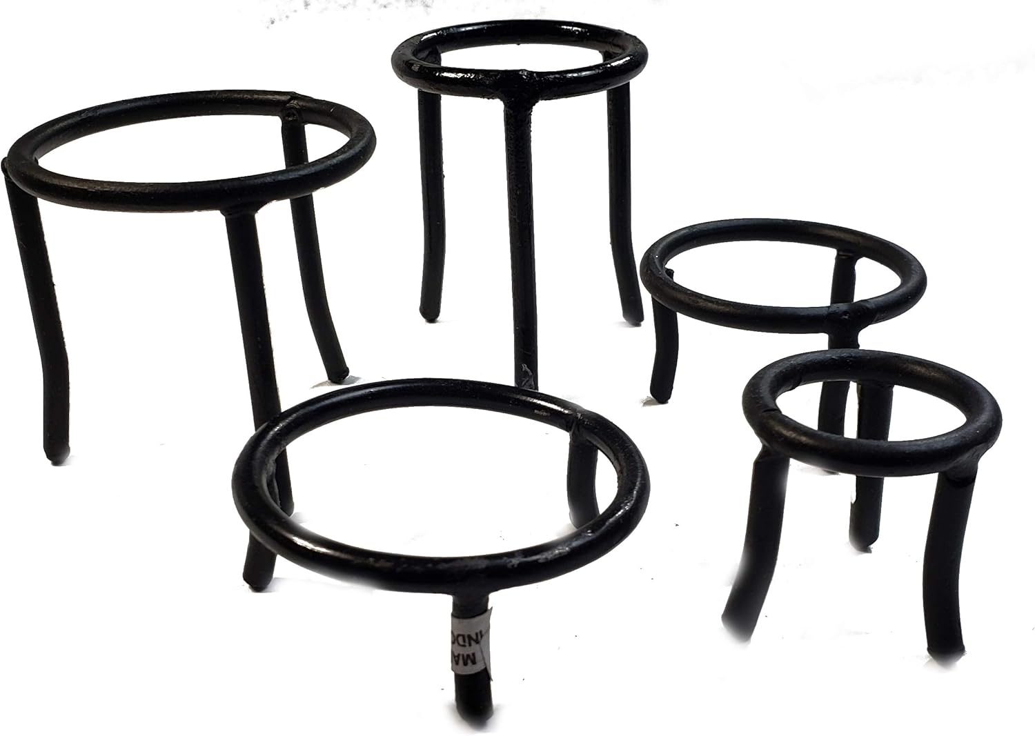 Set of 5 Basic Wrought Iron Display Ring Stands 5