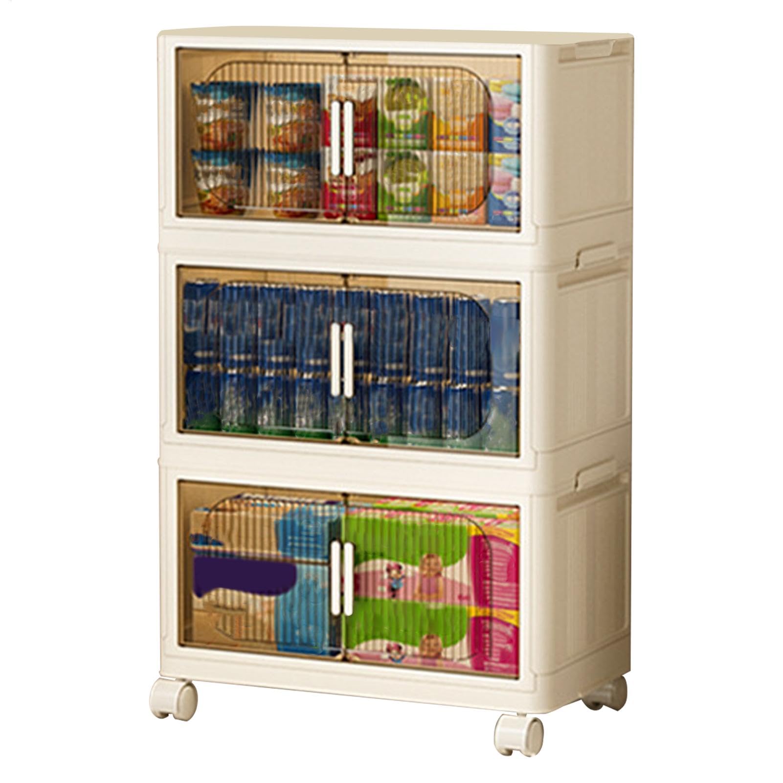 Boîte de rangement pliable double porte grande capacité pour vêtements et organisation maison